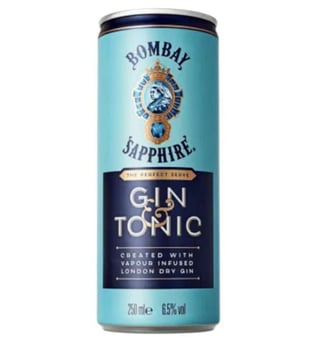 "Bombay Sapphire Gin &amp; Tonic Lata 250cc 6