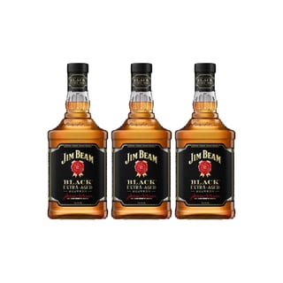 Bourbon Whiskey Jim Beam Black Botella 750cc X3