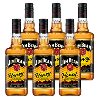 Bourbon Whiskey Jim Beam Honey Botella 700cc X6