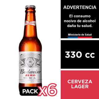 Budweiser Zero 6 X 330 Cc