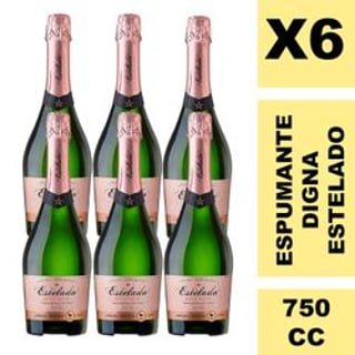 Caja 6 un. Espumante Santa Digna Estelado 12.5° Botella 750 cc