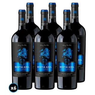 CAJA BESTIA AZUL (Cabernet Sauvignon): 6x Vinos Bestia Azul Cabernet Sauvignon 750cc