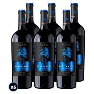 CAJA BESTIA AZUL (Carmenere): 6x Vinos Bestia Azul Carmenere 750cc
