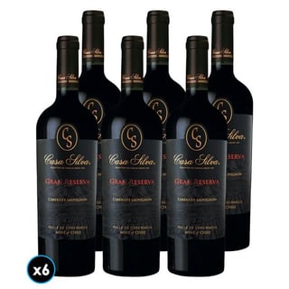 CAJA CASA SILVA GR (Cabernet Sauvignon): 6x Vino Casa Silva Gran Reserva Cabernet Sauvignon 750cc