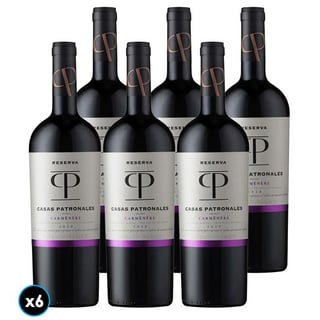 CAJA CASAS PATRONALES RESERVA (Carmenere): 6x Vino Casas Patronales Reserva Carmenere 750cc
