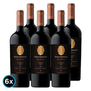 CAJA DAMA HERMOSA: 6x Vino Chocalan Dama Hermosa Carmenere 750cc