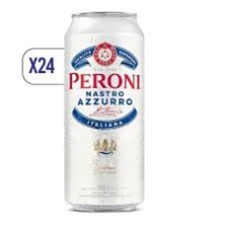 Caja de 24 Cervezas Peroni Nastro Azurro Lata 500cc ($749 c/u) Semanal