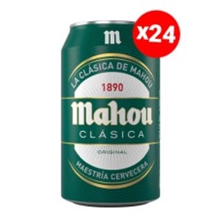 Caja de 24 unidades Cerveza MAHOU LATA CLASICA  330cc ($490 c/u)