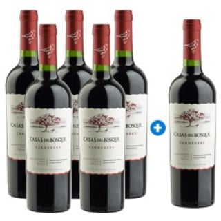 Caja de 6 unidades Casas del Bosque Collection Carmenere (PAGUE 5, LLEVE 6) ($4.990 c/u)