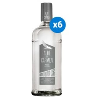 Caja de 6 unidades Pisco Alto del Carmen 40° reservado transparente, 750cc ($5.990 c/u)