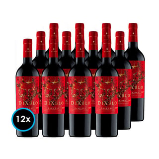 CAJA DIABLO DARK RED: 12x Vinos Diablo Dark Red 750cc