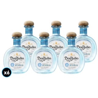 CAJA DON JULIO BLANCO: 6x Tequila Don Julio Blanco 750cc 38º alc.