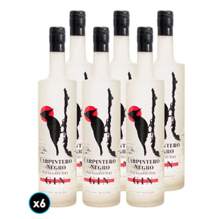 CAJA GIN CARPINTERO NEGRO: 6x Gin Carpintero Negro 750cc 42,5° alc. 
