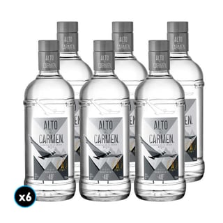 CAJA PISCO ALTO DEL CARMEN TRANSPARENTE: 6x Pisco Alto del Carmen Transparente 750cc 40º alc.