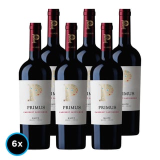 CAJA PRIMUS ORGÁNICO (Cabernet Sauvignon): 6x Vino Primus Cabernet Sauvignon Orgánico 750cc