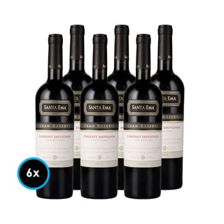 CAJA SANTA EMA GR (Cabernet Sauvignon): 6x Vinos Santa Ema Gran Reserva Cabernet Sauvignon 750cc
