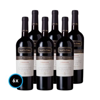 CAJA SANTA EMA GR (Carmenere): 6x Vinos Santa Ema Gran Reserva Carmenere 750cc