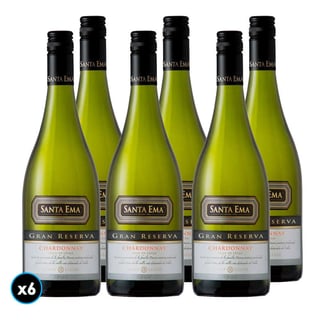 CAJA SANTA EMA GR (Chardonnay): 6x Vino Santa Ema Gran Reserva Chardonnay 750cc