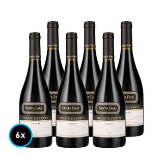 CAJA SANTA EMA GR (Syrah): 6x Vino Santa Ema Gran Reserva Syrah 750cc