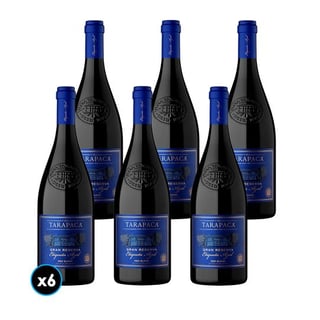 CAJA TARAPACÁ ETIQUETA AZUL (Blend): 6x Vino Tarapacá Premium Etiqueta Azul Blend 750cc