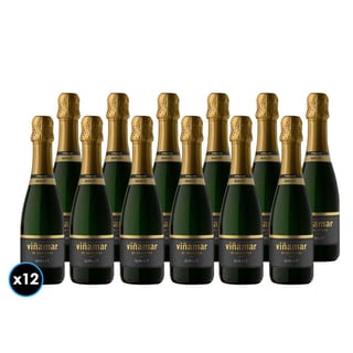 CAJA VIÑAMAR CHARMAT BRUT 375cc: 12x Espumante Viñamar Charmat Brut Botella 375cc