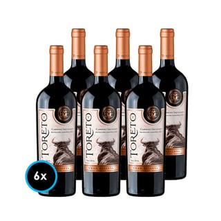 CAJA VINO TORETO GRAN RESERVA (Cabernet Sauvignon): 6x Vino Toreto Gran Reserva Cabernet Sauvignon 750cc