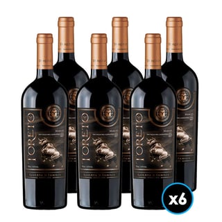 CAJA VINO TORETO RESERVA DE FAMILIA (MERLOT): 6x Vino Toreto Reserva de Familia Merlot 750cc