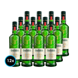 CAJA WHISKY GLENFIDDICH 12 AÑOS: 12x Whisky Glenfiddich 12 años 750cc 40º alc.