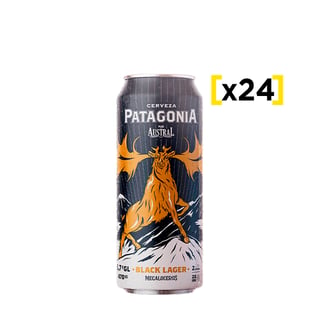 Cerveza Austral Patagonia Black Lager Lata 470 Cc X24