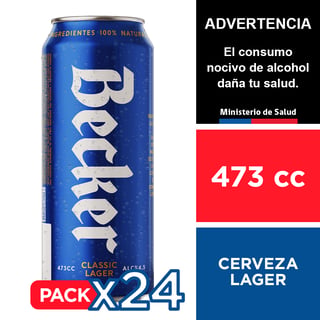 Cerveza Becker 4,5° 24 X 473 Cc.