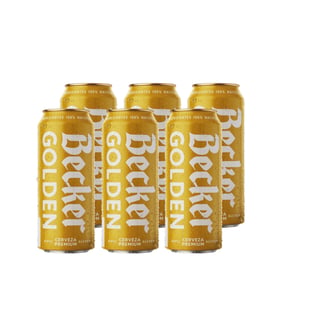Cerveza Becker Golden Lata 473cc X6