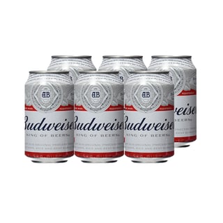 Cerveza Budweiser Lata 354cc X6