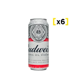 Cerveza Budweiser Lata 473 Cc X6