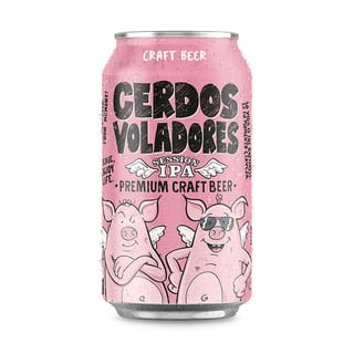 Cerveza Cerdos Voladores Session IPA 330cc 4,5°alc.