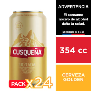 Cerveza Cusqueña Golden 4,8° 24 X 354 Cc.