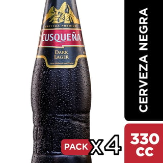 Cerveza Cusqueña negra botella 4 un de 330 cc