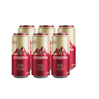 Cerveza Cusqueña Roja Lata 473cc X6