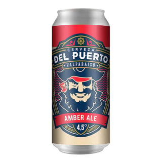 Cerveza Del Puerto Amber Ale Lata 473 CC 4.5° GL