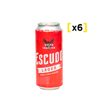 Cerveza Escudo Lata 470 Cc X6