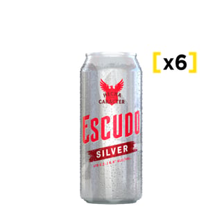 Cerveza Escudo Silver Lata 470 Cc X6
