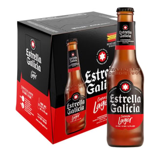 Cerveza Estrella Galicia Lager 4.7° 330cc x12