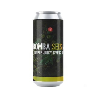 "Cerveza Granizo Bomba Seis (Triple Juicy Kveik IPA) Lata 473cc 9