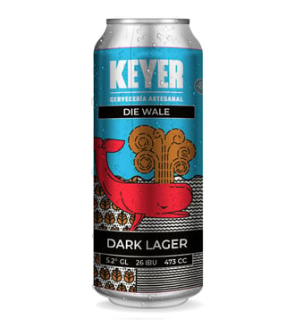 Cerveza Keyer Die Wale Dark Lager 5.2° Lata 473cc