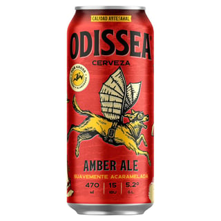 Cerveza Kross odissea amber ale lata 470 cc