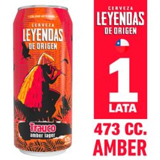 Cerveza Leyendas de Origen Trauco Amber Lager 5.5° 473 cc