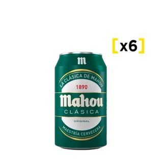 Cerveza Mahou Clasica Lata 330cc X6