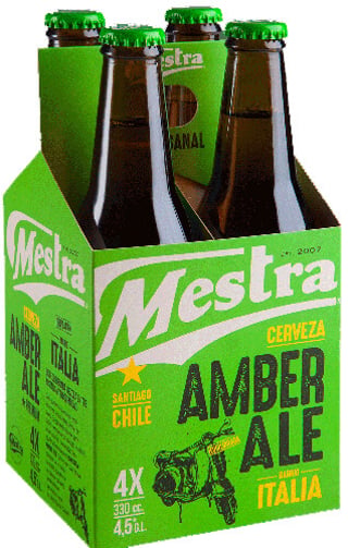 Cerveza Mestra Amber Ale Botella 330cc 4,5° Four Pack