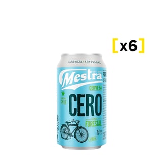 Cerveza Mestra Cero Lata 350cc X6
