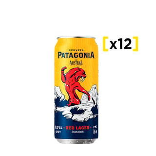 Cerveza Patagonia Red Lager Lata 470 Cc X12