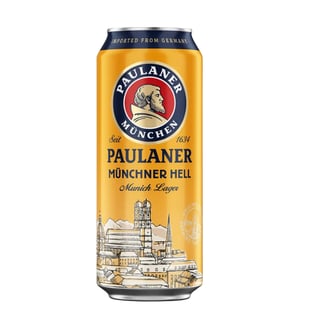 Cerveza Paulaner Munchner Hell 4,9% alc - Lata 500cc